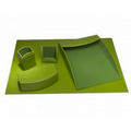 Dacasso  Colors 5 Pieces Leatherettee Desk Set - Green